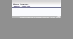 Desktop Screenshot of pioneerconference.org