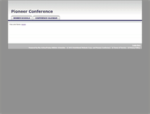 Tablet Screenshot of pioneerconference.org